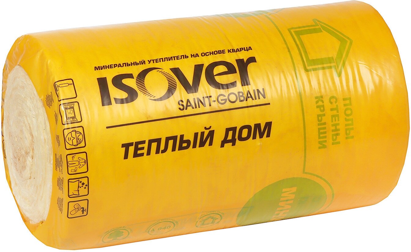 Утеплитель Isover Теплый Дом Твин 50х610х8200 мм 1004м2