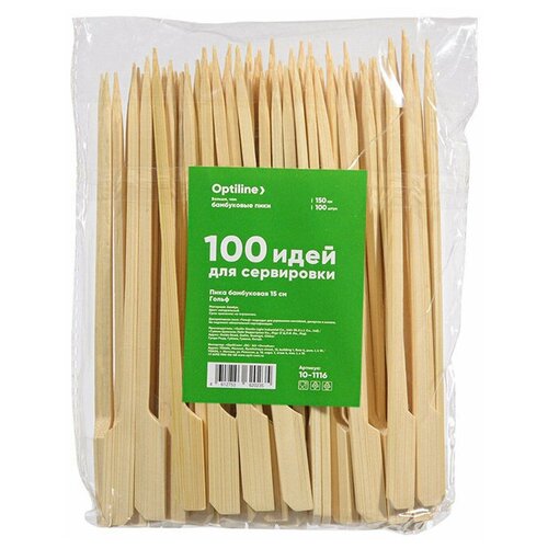 Пики OptiLine Гольф 15cm 100шт Green 10-2040