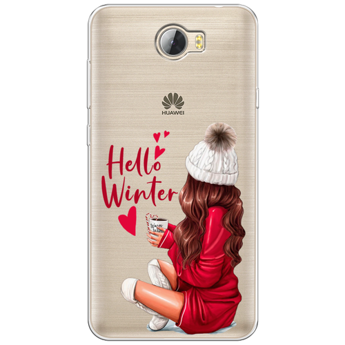 Силиконовый чехол на Huawei Y5 II/Honor 5A / Хуавей Y5 ll Hello winter, прозрачный