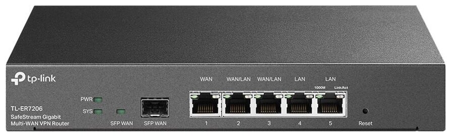 Маршрутизатор/ Gigabit Multi-WAN VPN Router, 1× Gb SFP WAN, 1× Gb RJ45 WAN, 2× Gb WAN/LAN RJ45, 2× Gb RJ45 LAN ports, I