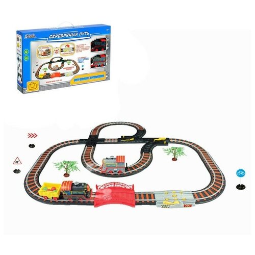 Железная дорога Останови крушение 2 поезда жд стрелка работает от батареек свет и звук 4440₽