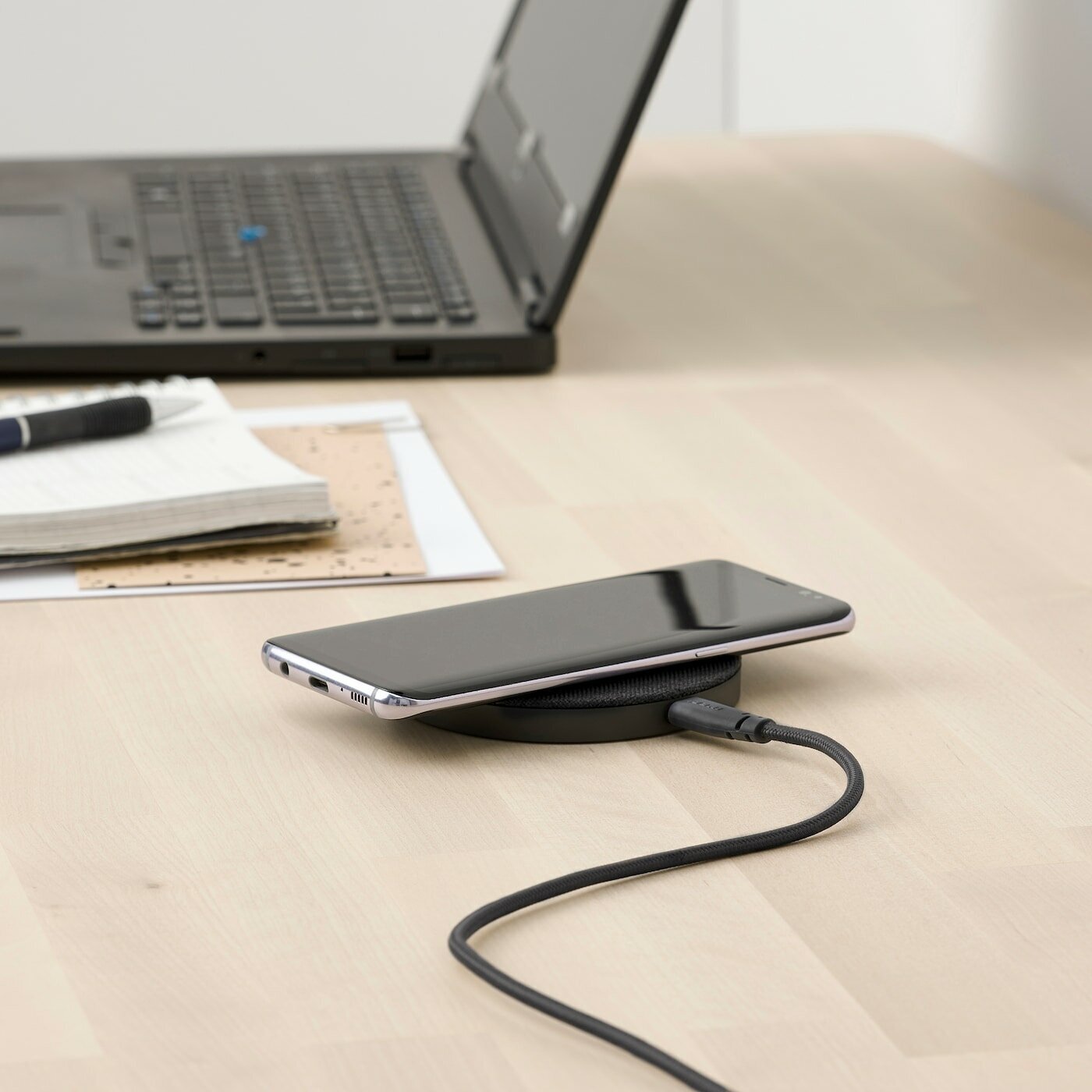 Кабель ИКЕА ЛИЛЛЬХУЛЬТ USB Type А - USB Type-С, длина 1.5 м, серый — фото 1
