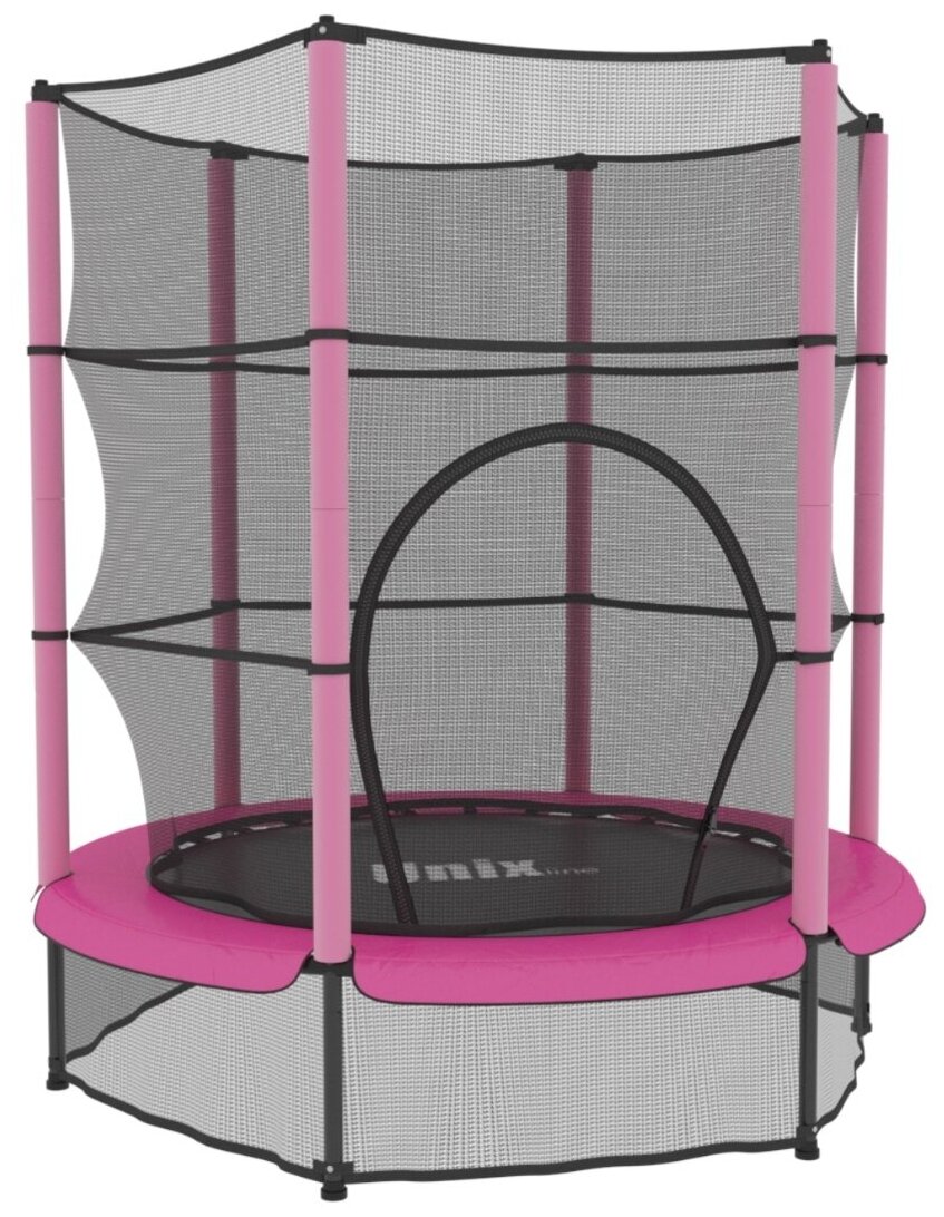 Батут UNIX line Kids 4, 6 ft Pink (140 см)