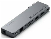 Концентратор Satechi Pro Hub Max ST-UCPHMXM 2*USB Type-C/USB 3.0, 2*USB Type-C, RJ-45, mini Jack, HDMI, SD, microSD, серый