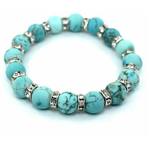 фото Handinsilver ( посеребриручку ) браслет из матовой бирюзы 10мм
