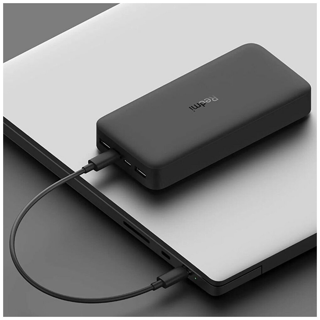 Аккумулятор внешний Xiaomi Redmi Fast Charge 20000 мАч, 2.1 А, micro USB/USB 2.0/USB Type-C (VXN4304GL)