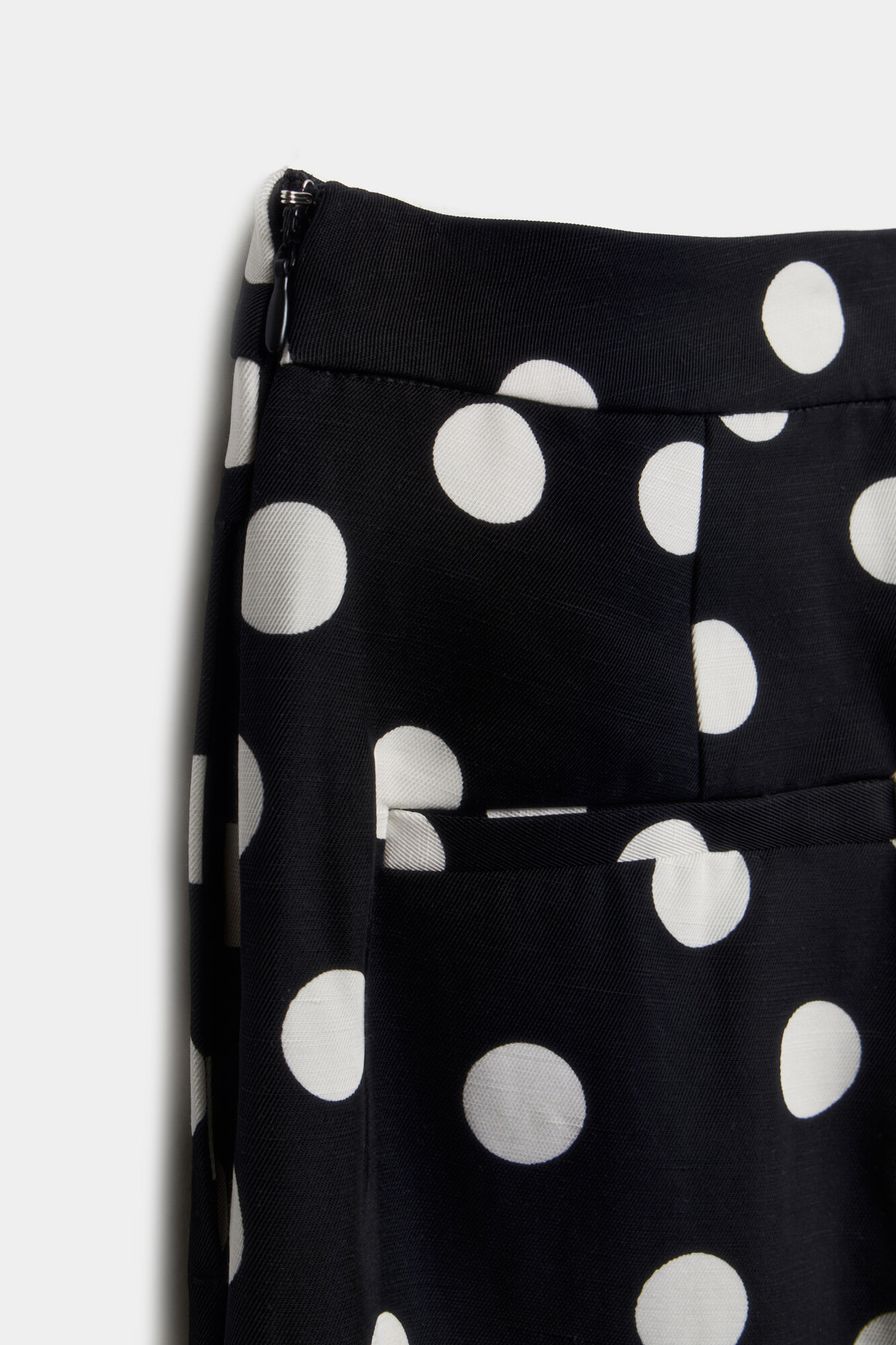 Брюки палаццо LIME, размер XS, черный/белый — фото 1