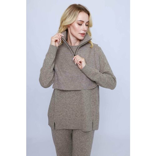 Манишка KHAN Cashmere, 35х39 см, серый