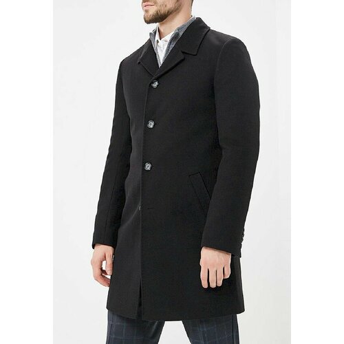 Пальто Berkytt, демисезон/зима, силуэт прилегающий, средней длины, внутренний карман, размер 56/182, черный