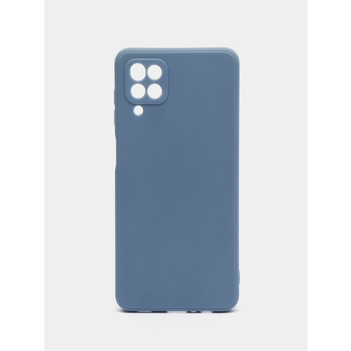 силиконовый персиковый чехол soft touch для samsung galaxy a12 Чехол для Samsung Galaxy A12 / M12 (Самсунг А12 / М12), силиконовый, голубой
