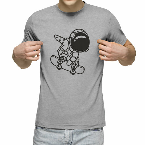 Футболка Us Basic, размер S, серый мужская футболка космонавт на земле l желтый