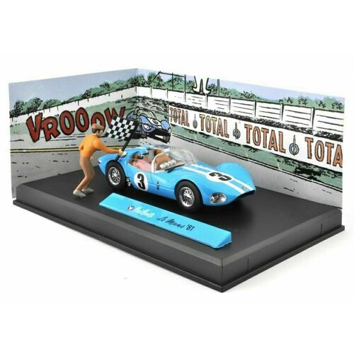 масштабная модель datsun 260z 2 2 metallic light blue VAILLANT №3 Spider Le Mans (1961) - With Figures, Light Blue White, масштабная модель коллекционная