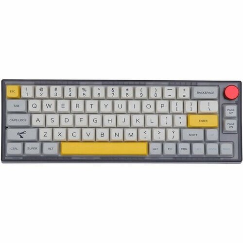 Клавиатура беспроводнаяпроводная Epomaker TH66 Pro Keyboard Flamingo Black Theory TH66Pro-BLK-THE-Flam 638500₽
