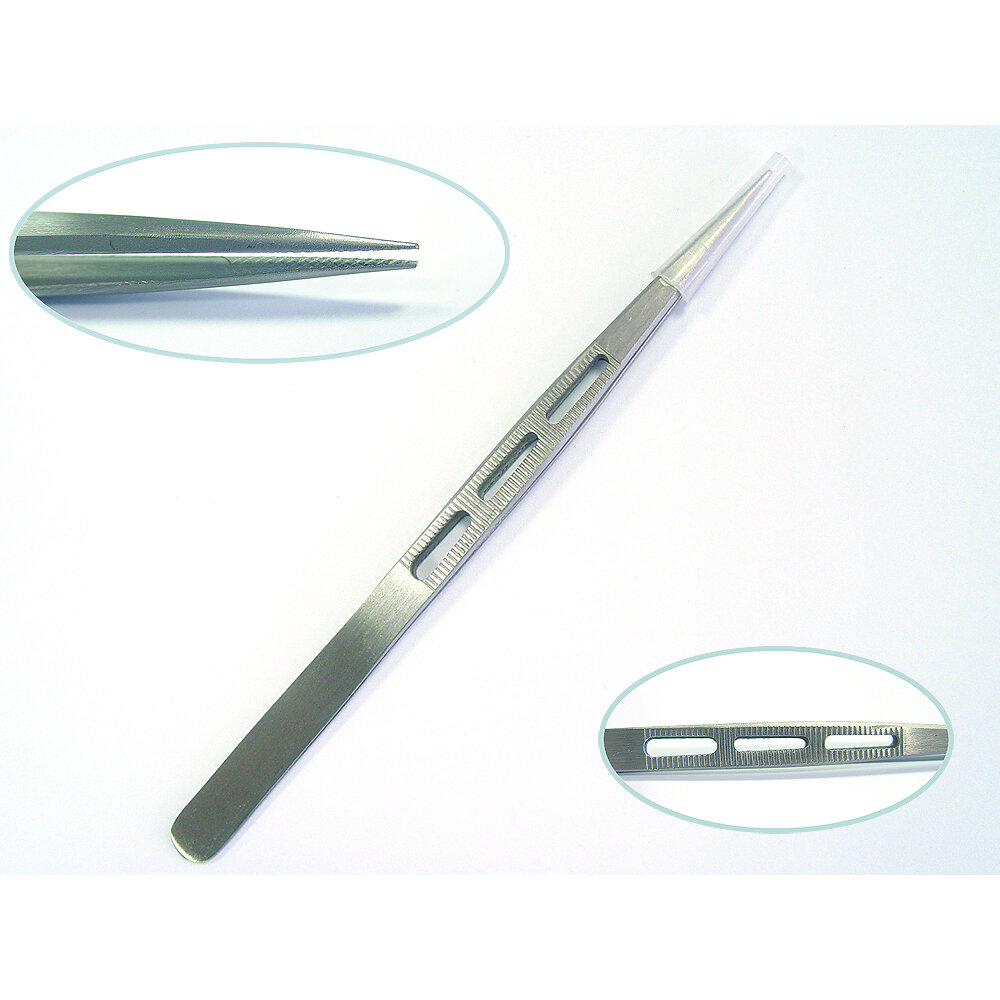 Ювелирный остроконечный пинцет с тремя вырезами, 17 см, Sona