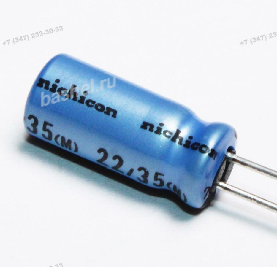 ECAP 22 мкФ / 35В (5х11) KA 105°C, Конденсатор электролитический, NICHICON