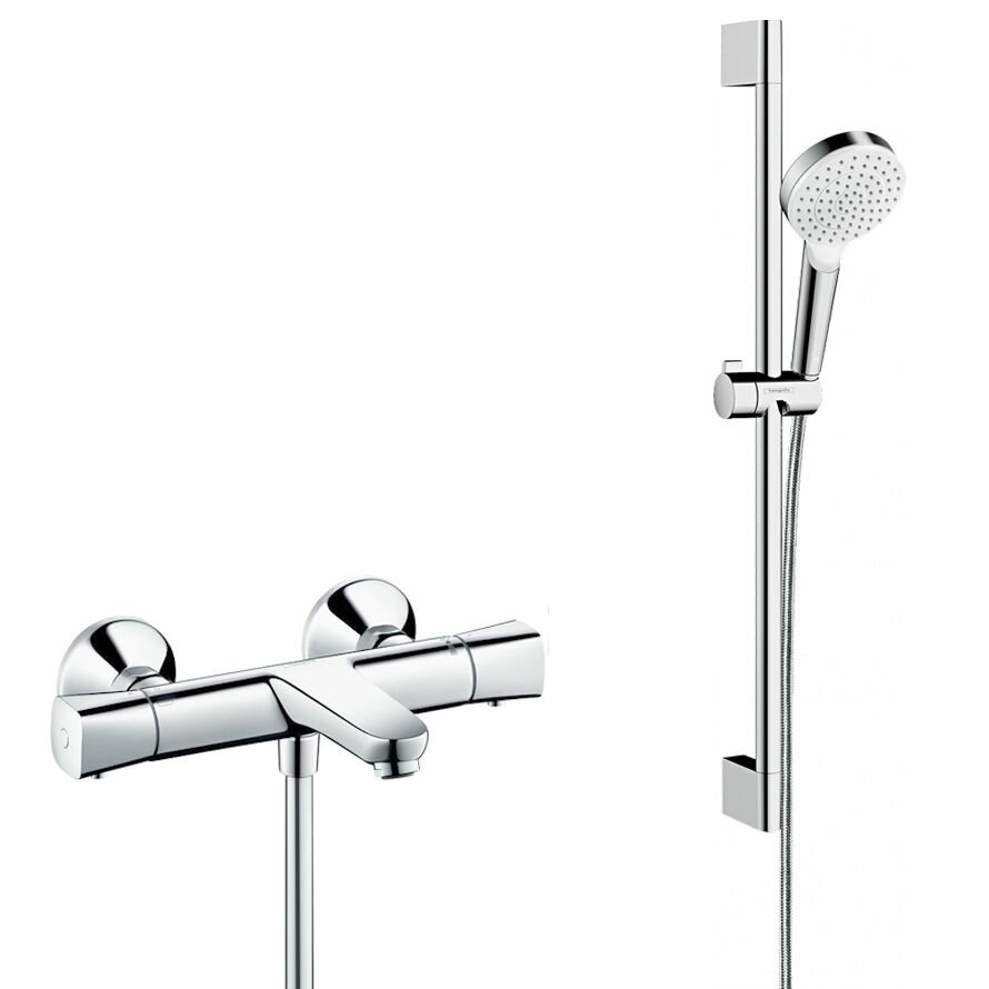Термостат для ванны Hansgrohe Logis Ecostat Universal с душевым гарнитуром хром