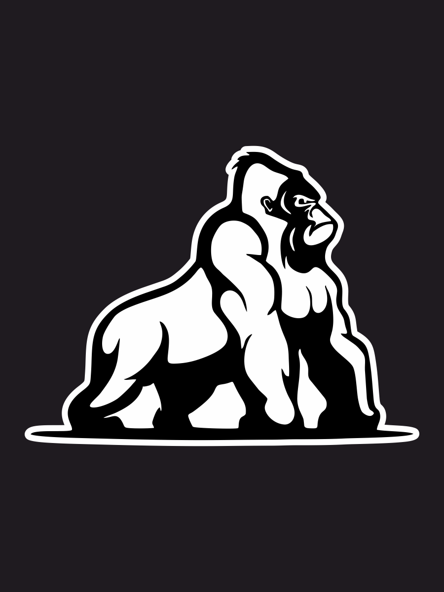 Наклейка на авто / Большая обезьяна Конг Gorilla Горилла 20x15 см.