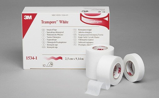 Пластырь ЗМ Transpore White гипоаллергенный фиксирующий универсальный 2.5см х 9.1м 1534-1 (1шт)