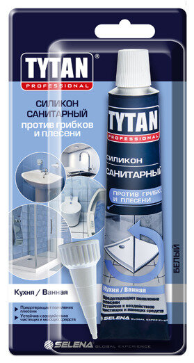 TYTAN Professional герметик силиконовый санитарный 85 мл белый