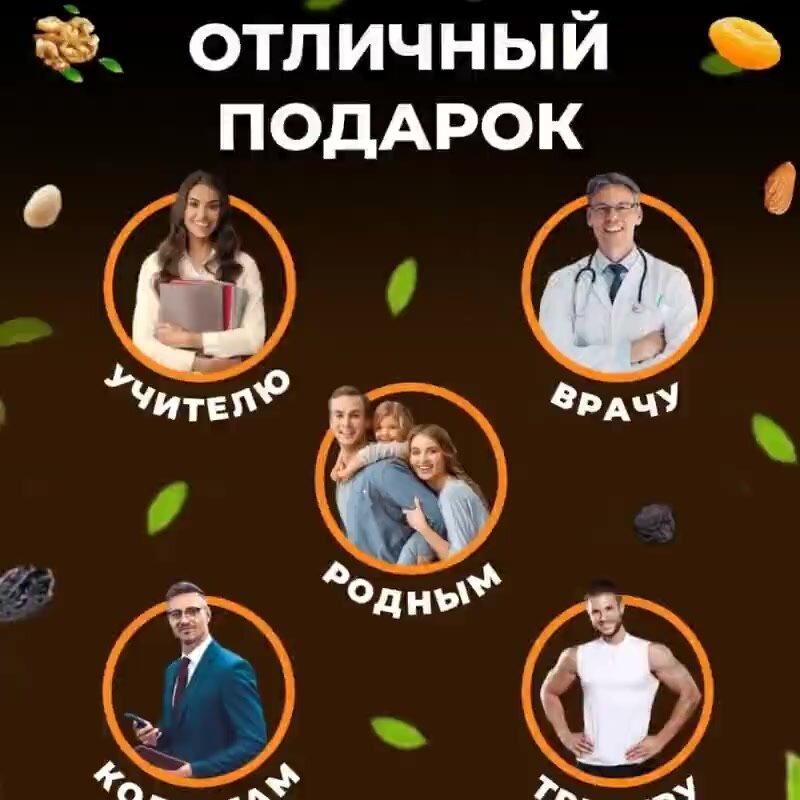 Подарочный набор орехов и сухофруктов Premium — фото 1
