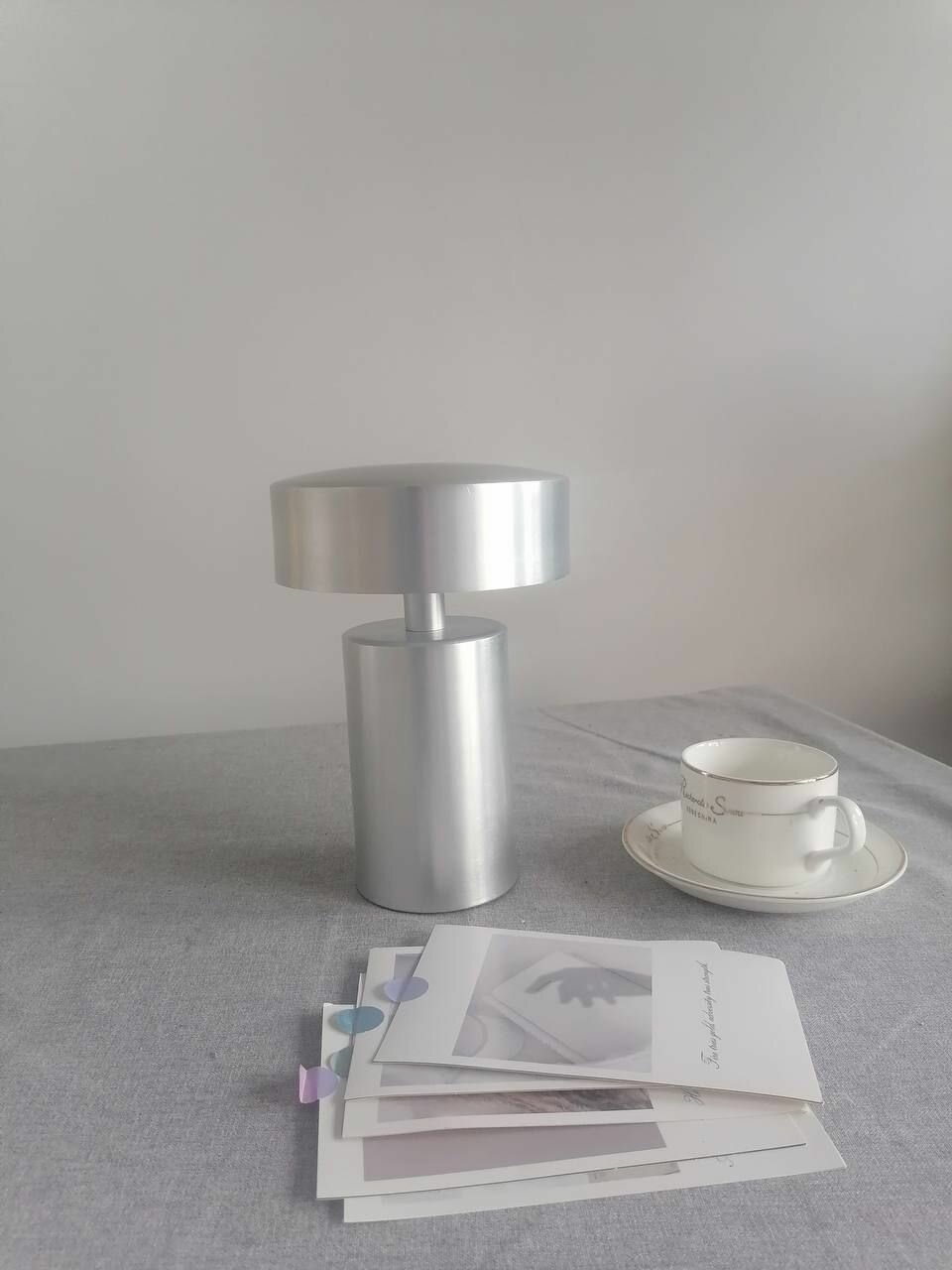 Лампа настольная Glamping Lighting T silver, 82317-T silver, Стиль Скандинавский