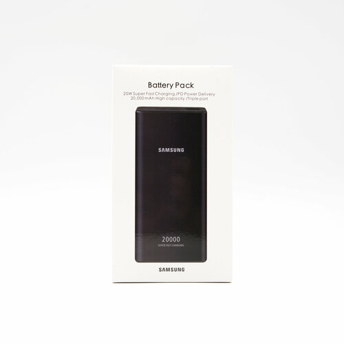 Портативный аккумулятор Samsung QC 30 20000мАч влагозащищенный черный с быстрой зарядкой 2690₽