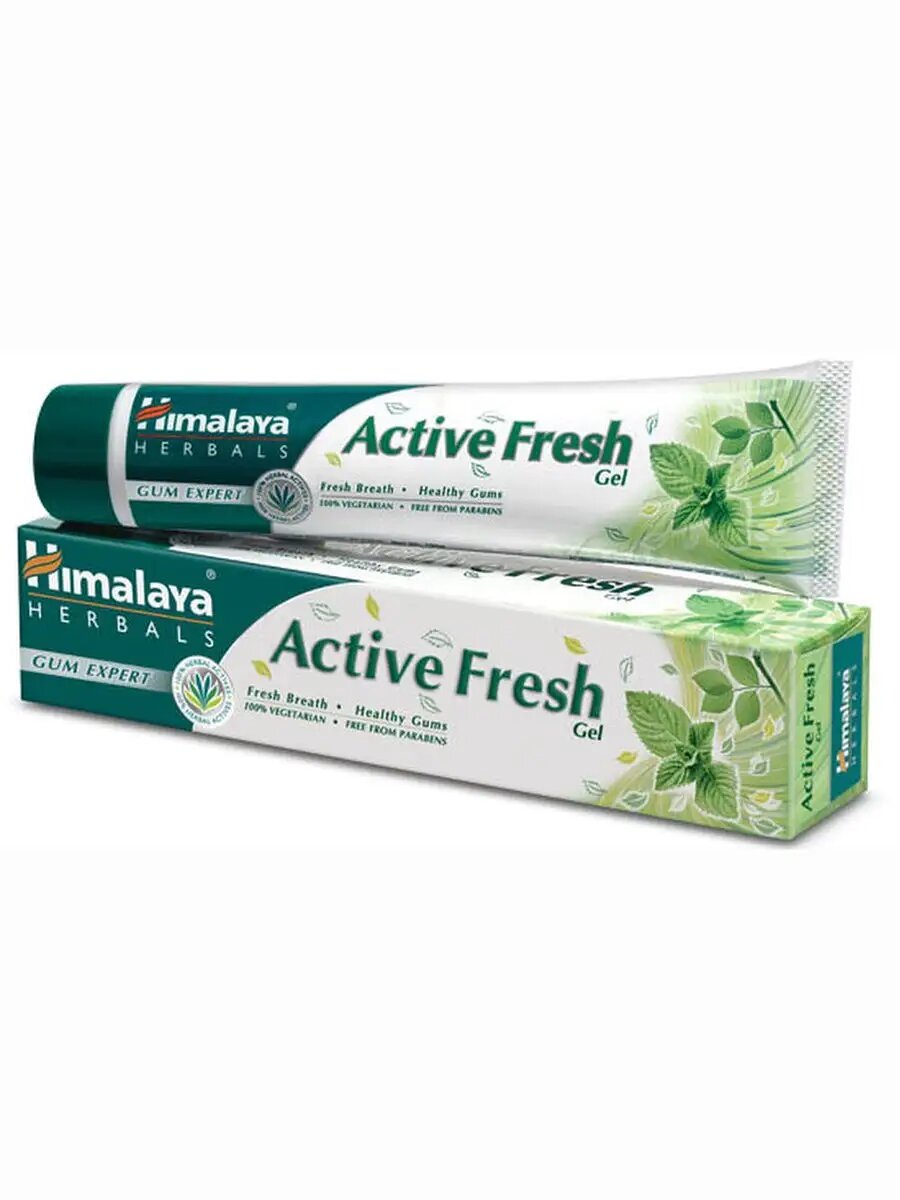 Гель паста для зубов аюрведический для укрепления десен Актив фреш Active Fresh Gel 80 г