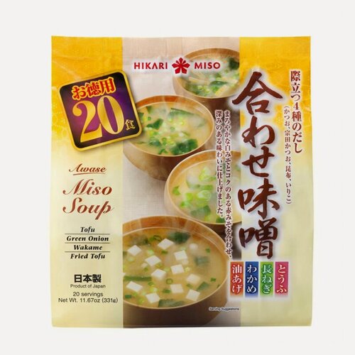 Изображение товара Мисо-суп Hikari Miso ассорти 20 порций 331 г, Япония