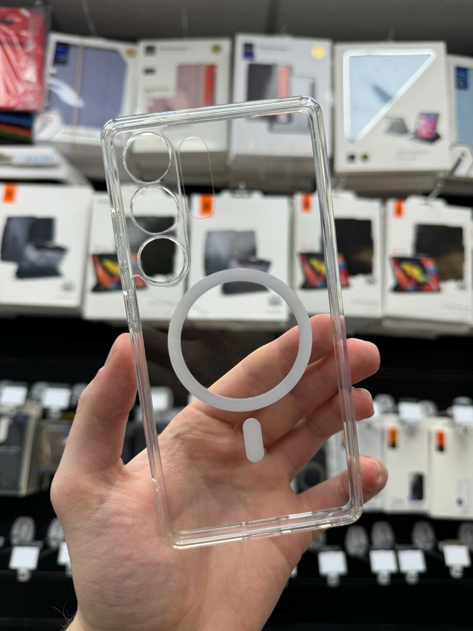 Чехол для Samsung Galaxy S25 Ultra прозрачный с MagSafe Spigen