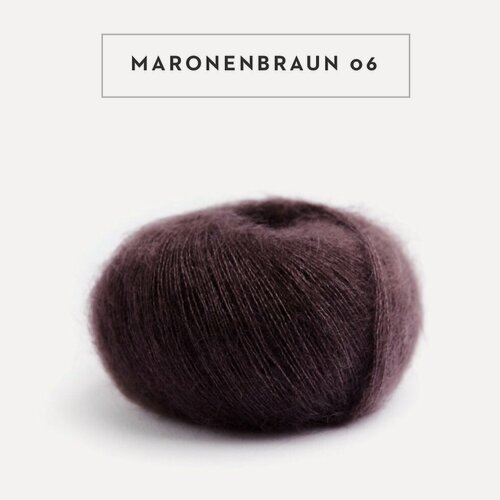 Изображение товара Premia /Премия/ пряжа Lamana (60% суперкид мохер, 40% шелк), 25г/300м (06, maronenbraun (каштаново-коричневый), коричневый)