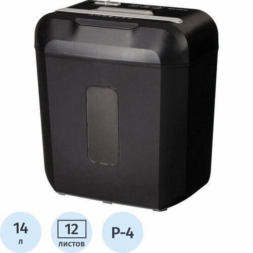 Шредер для бумаги (уничтожитель документов) Promega office OS808-10C 4-й уровень секретности объем корзины 14 л