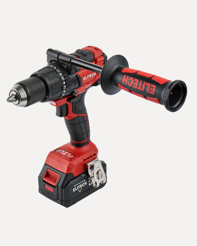 Изображение товара Аккумуляторная ударная дрель-шуруповерт ELITECH ДА 21УБЛ2 (E2201.048.02)120НМ