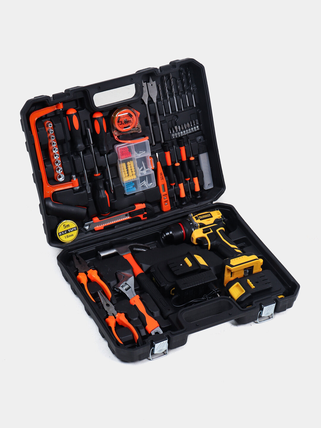 Аккумуляторная дрель-шуруповерт dewalt, бесщеточная, набор из 118 предметов — фото 1