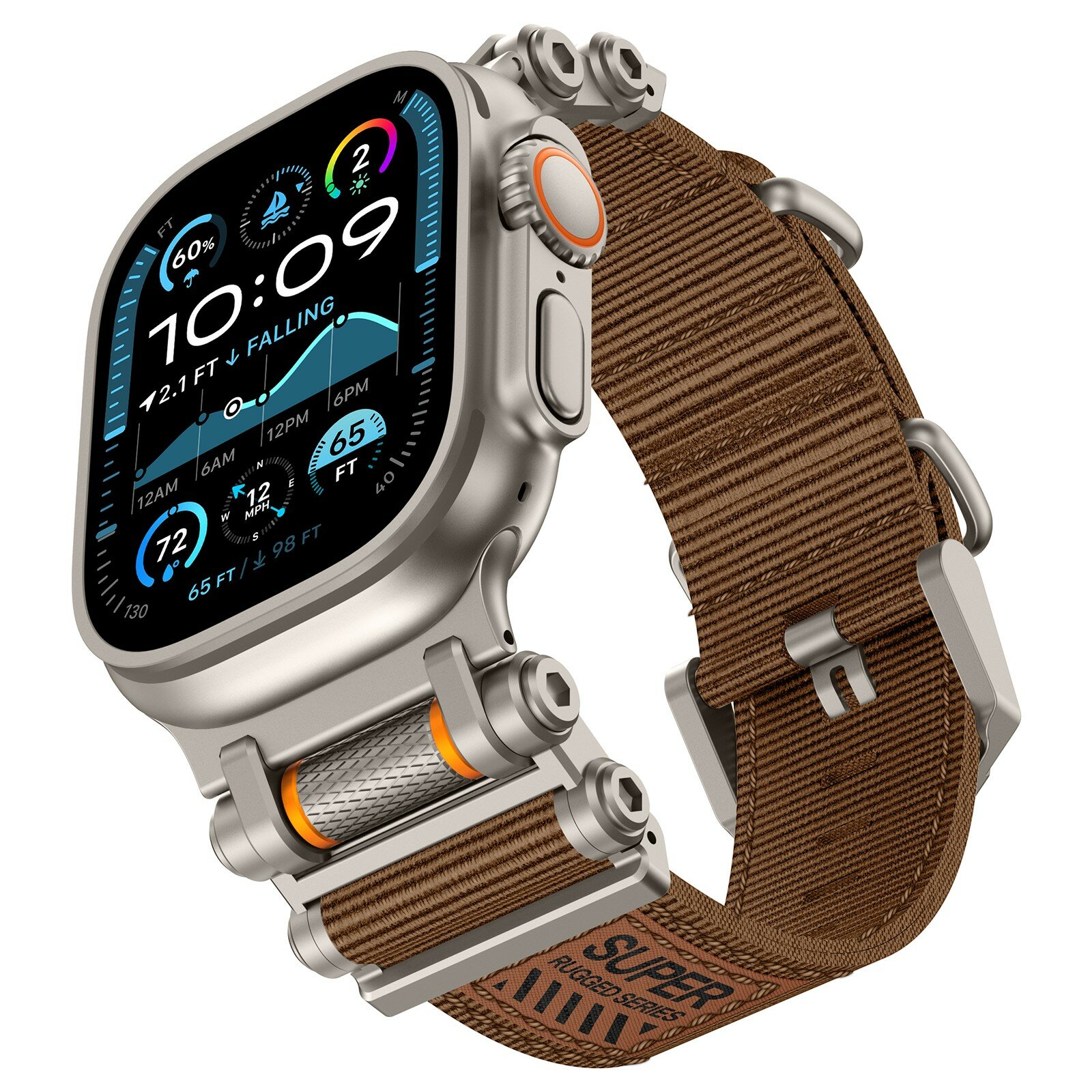 Поддерживается для iWatch Ultra 3 2 1 49mm / 46mm / 45mm / 44 мм нейлоновые ремешки iWatch Series 11 10 9 8 7 6 5 4 SE