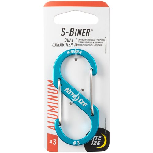 фото Карабин nite ize s-biner aluminum dual carabiner #3 - синий