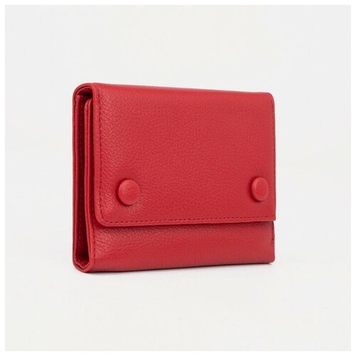 фото Кошелек , на магните, 2 отделения для банкнот, отделение для монет, красный
