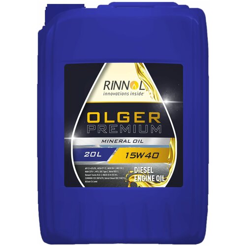 Масло моторное минер. RINNOL OLGER PREMIUM 15W-40 20L