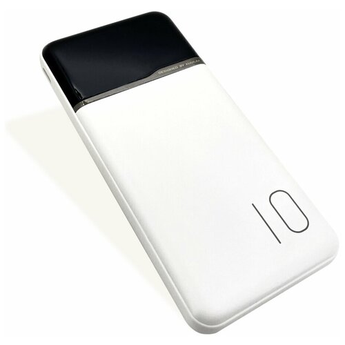 Внешний аккумулятор Power Bank 10000 мАч Белый с экраном и индикацией остаточного заряда 99900₽