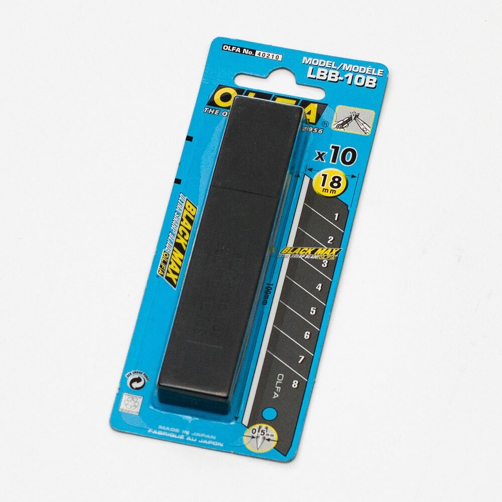Лезвия OLFA сегментированные BLACK MAX 10 шт 18х100х0,5 мм - фото №5