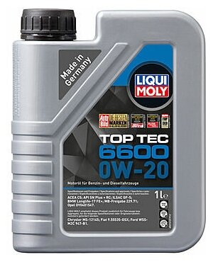 21410 LIQUI MOLY Top Tec 6600 0W-20 - 1 л. - масло моторное