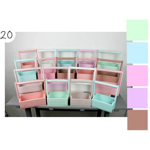 Набор из 18 деревянных ящиков №46 