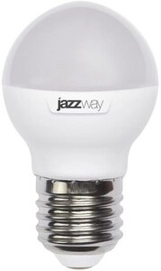 Светодиодная лампа Jazzway PLED-SP G45 9Вт шар 3000К тепл. бел. E27 820лм 230В 2859631A