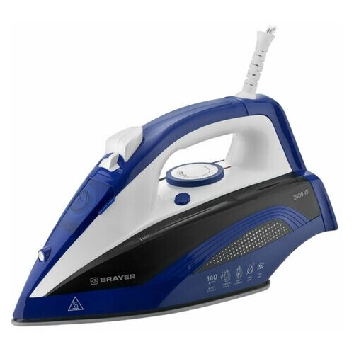 Утюг BRAYER BR4002BL 2400Вт керамическое покрытие самоочистка антикапля антинакипь синий 428100₽