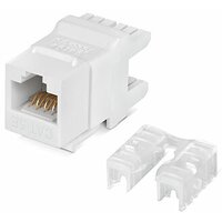 Cabeus KJ-RJ45-Cat.5e-180 Degree Вставка Keystone Jack RJ-45(8P8C), 180 градусов, категория 5e, Dual IDC (110&Krone type), белая