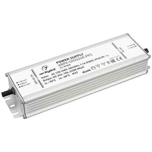 Блок питания (AC-DC) 24V 240W 023640 ARPV-UH24240-PFC герм IP67 металл блок питания ac dc 24v 200w 09 00900905 tpw 200 24 герм ip67 металл