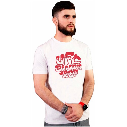 футболка ufc размер 54 серый Футболка UFC, размер 54, белый