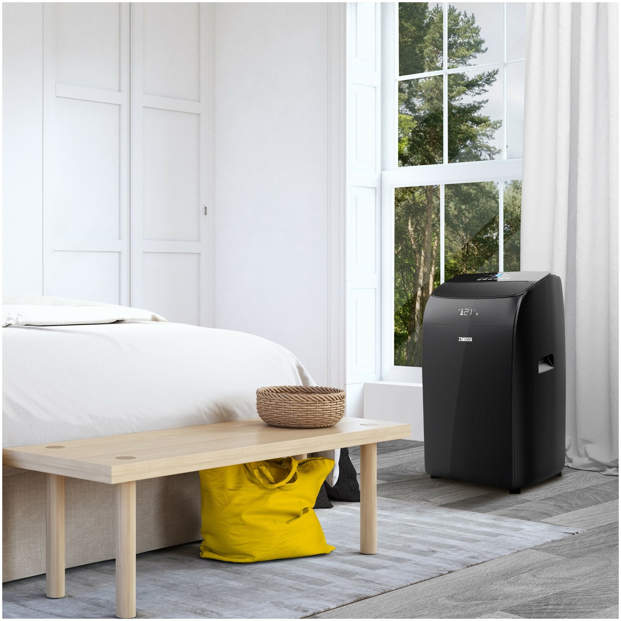 Мобильный кондиционер ZANUSSI MASSIMO SOLAR BLACK Wi-Fi ZACM-09 NYK/N1 Black - фотография № 5