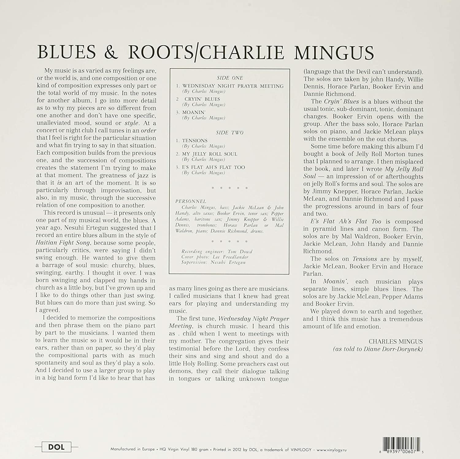 Blues & Roots (Mono) Виниловая пластинка Atlantic - фото №2