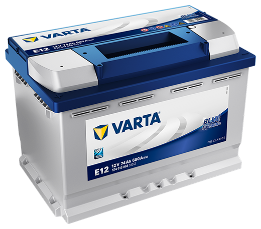 Аккумулятор автомобильный Varta Blue Dynamic E12 6СТ-74 прям. 278x175x190