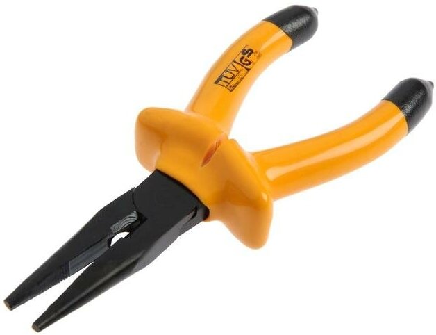 Длинногубцы диэлектрические тундра, изолирующие рукоятки из резины до 1000 В, 160 мм